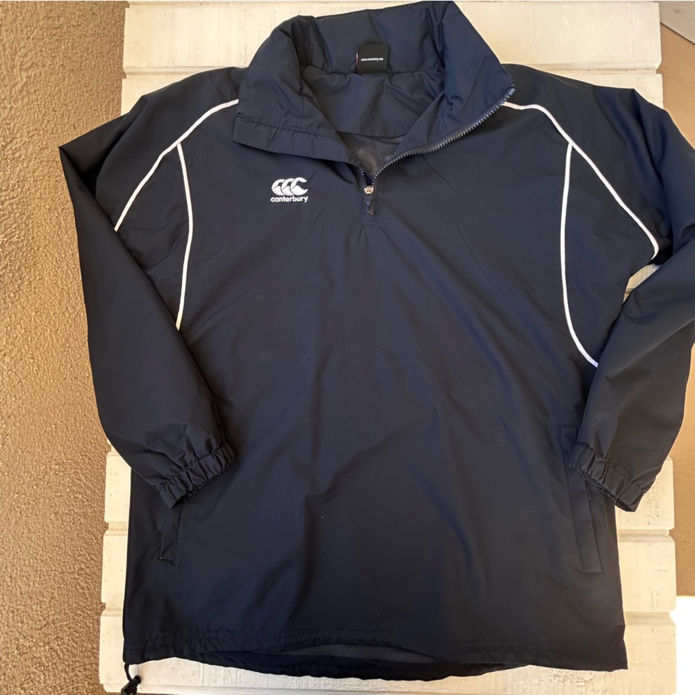 Canterbury Men’s‎ 1/4 Zip Hooded Pullover Navy Size XL